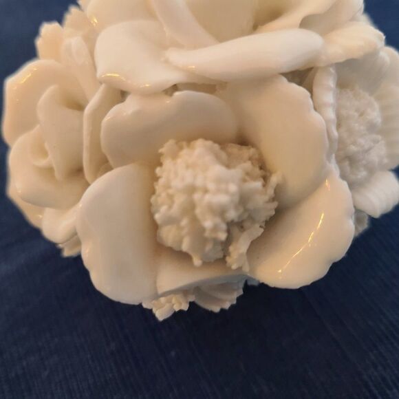 Vintage Japanese Ardalt Verithin Floral Arrangement Porcelain Flower Basket - Picture 10 of 15